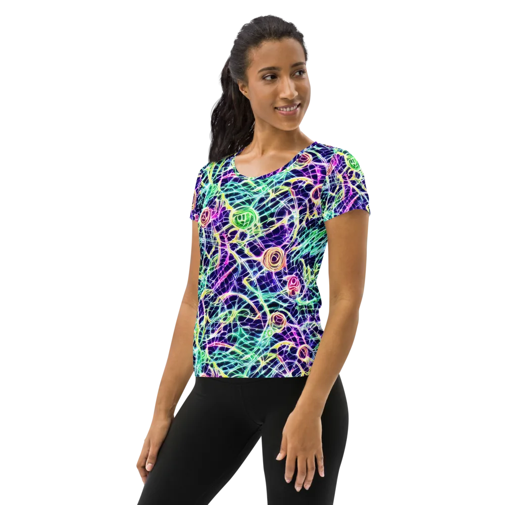 Ultraviolet Network on Women's Athletic T-Shirt — Left