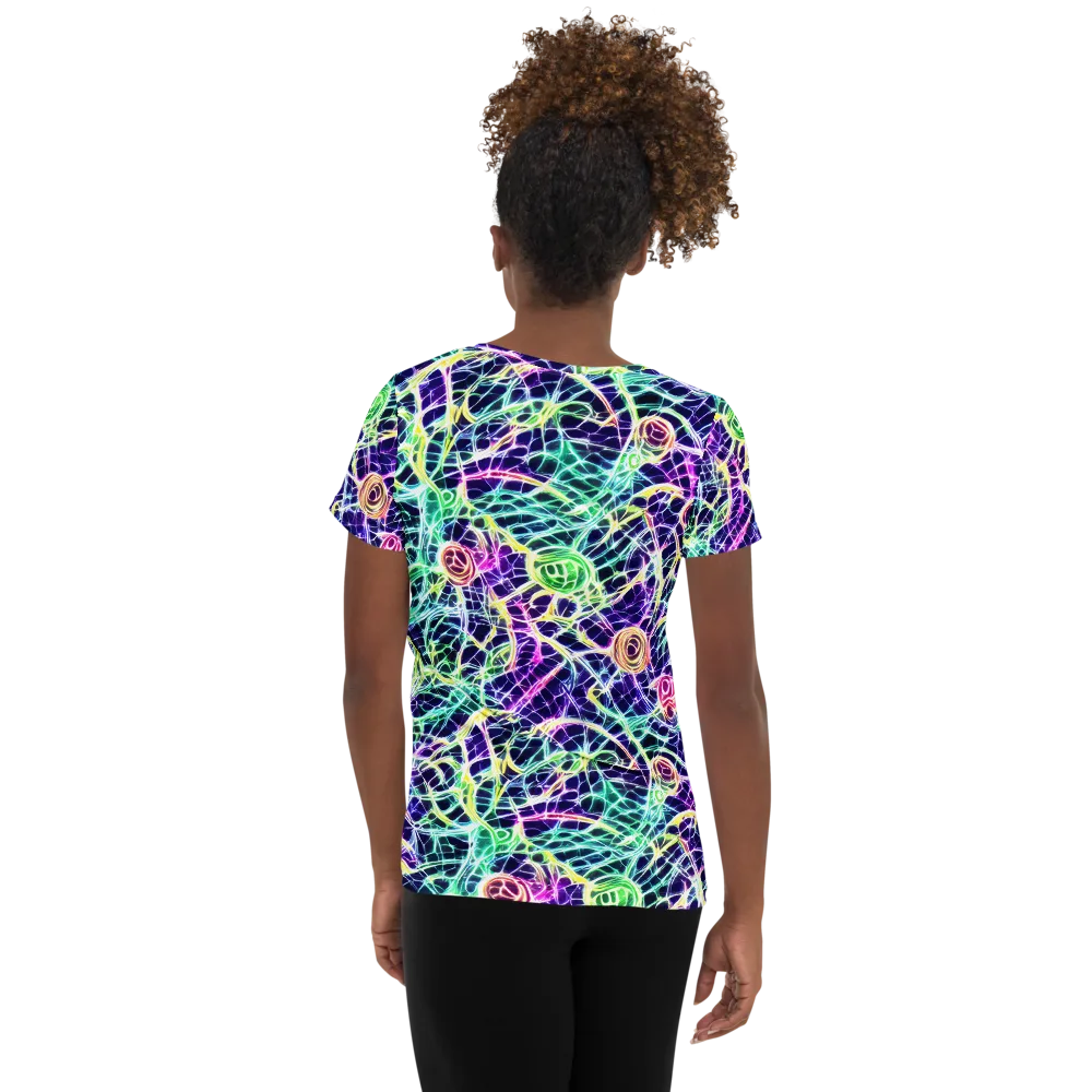 Ultraviolet Network on Women's Athletic T-Shirt — Back