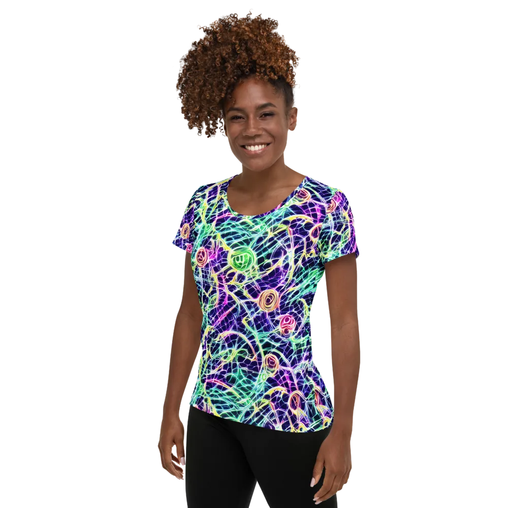 Ultraviolet Network on Women's Athletic T-Shirt — Left