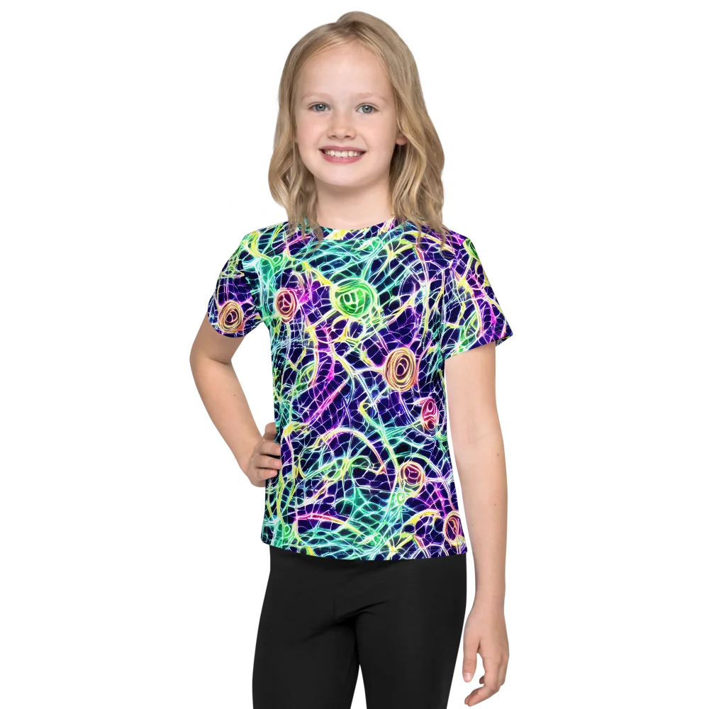 Ultraviolet Network on Kids Crew Neck T-Shirt — Front