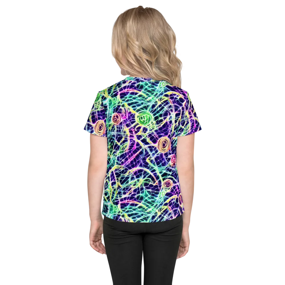 Ultraviolet Network on Kids Crew Neck T-Shirt — Back