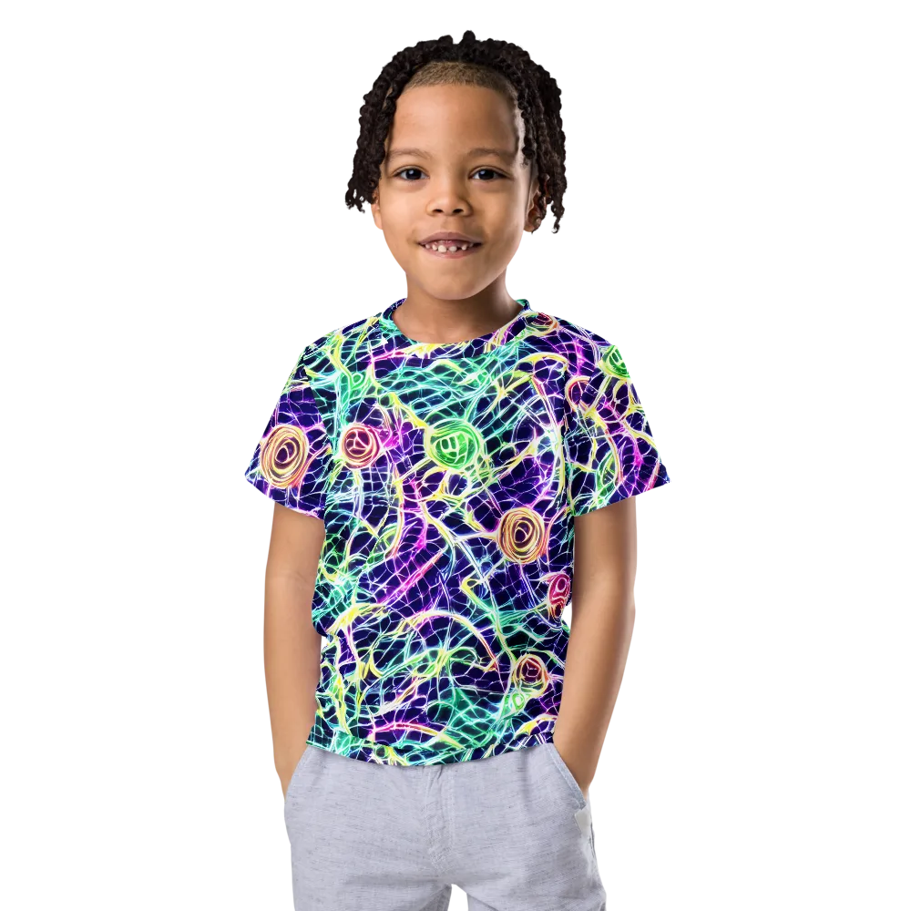 Ultraviolet Network on Kids Crew Neck T-Shirt — Front