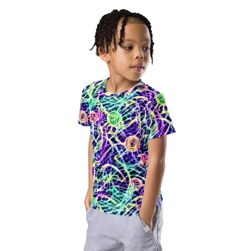 Ultraviolet Network on a Kids Crew Neck T-Shirt
