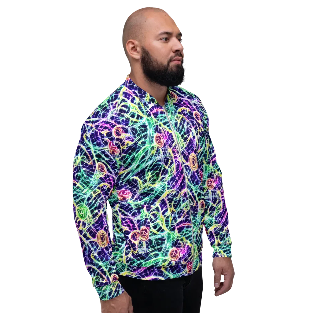 Ultraviolet Network on Bomber Jacket — Right