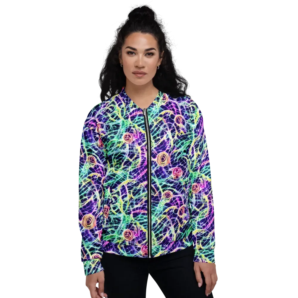 Ultraviolet Network on Bomber Jacket — Front