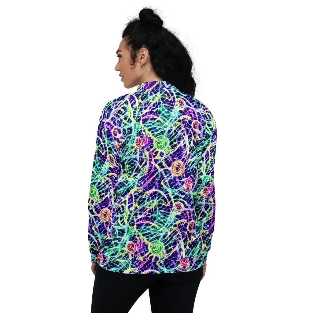 Ultraviolet Network on Bomber Jacket — Back