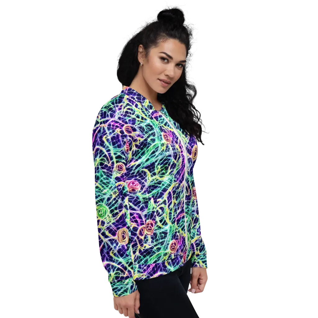 Ultraviolet Network on Bomber Jacket — Right