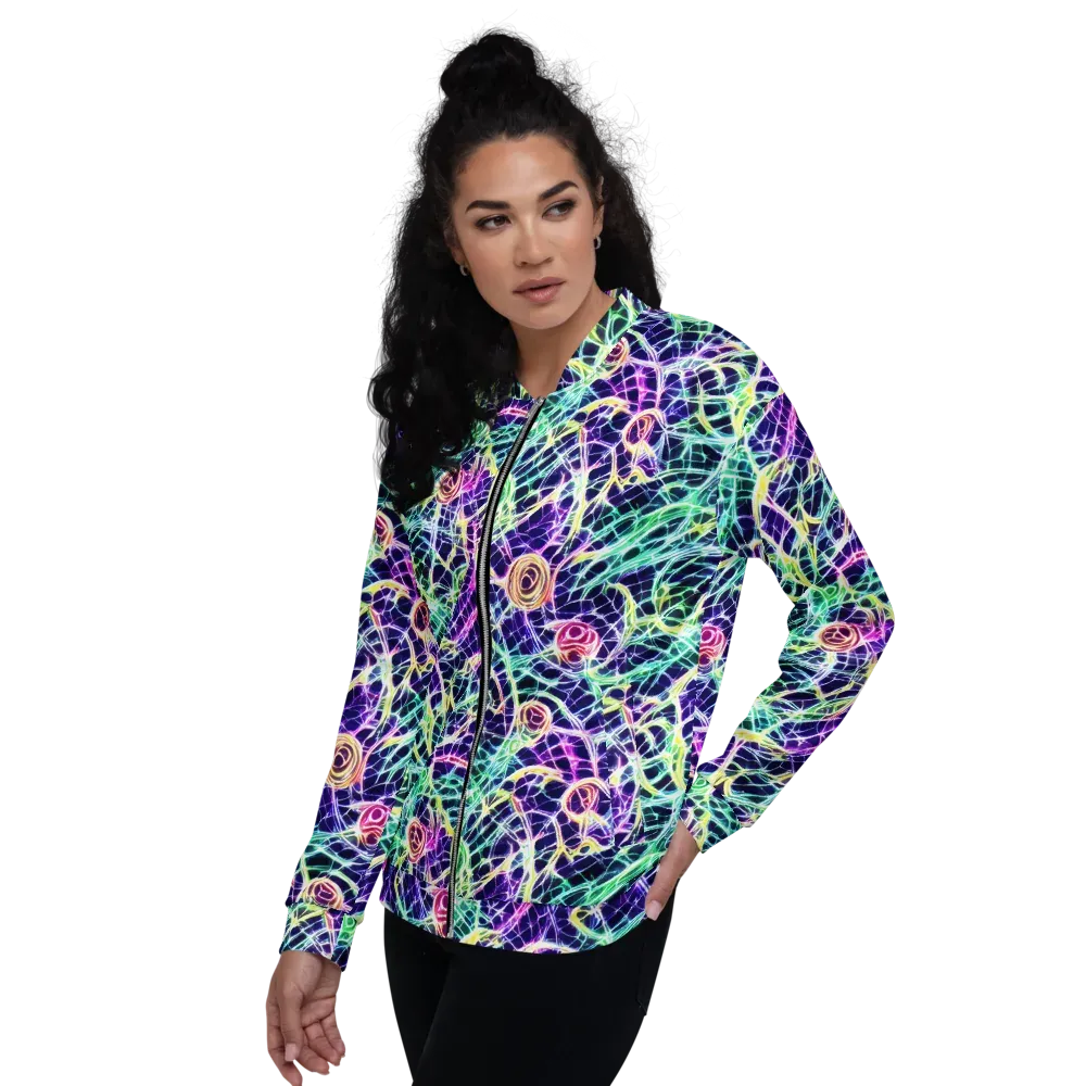 Ultraviolet Network on Bomber Jacket — Left