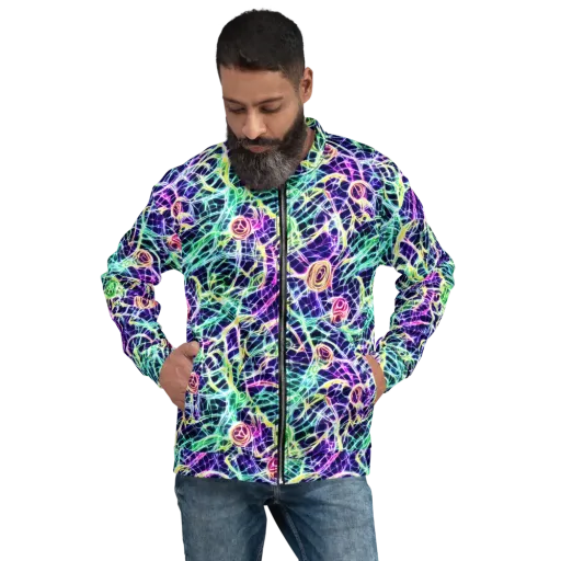 Ultraviolet Network on a Bomber Jacket