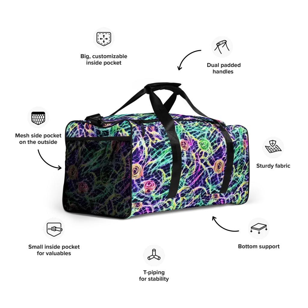 Ultraviolet Network on Duffle Bag — Right Front