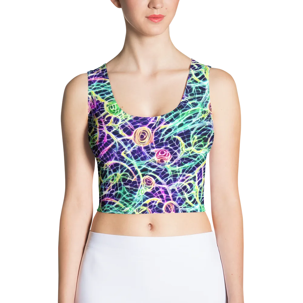 Ultraviolet Network on Crop Top — Front
