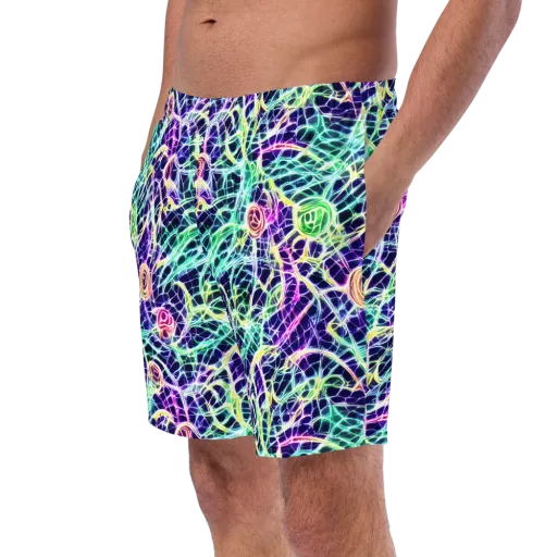 Ultraviolet Network on a Swim Trunks