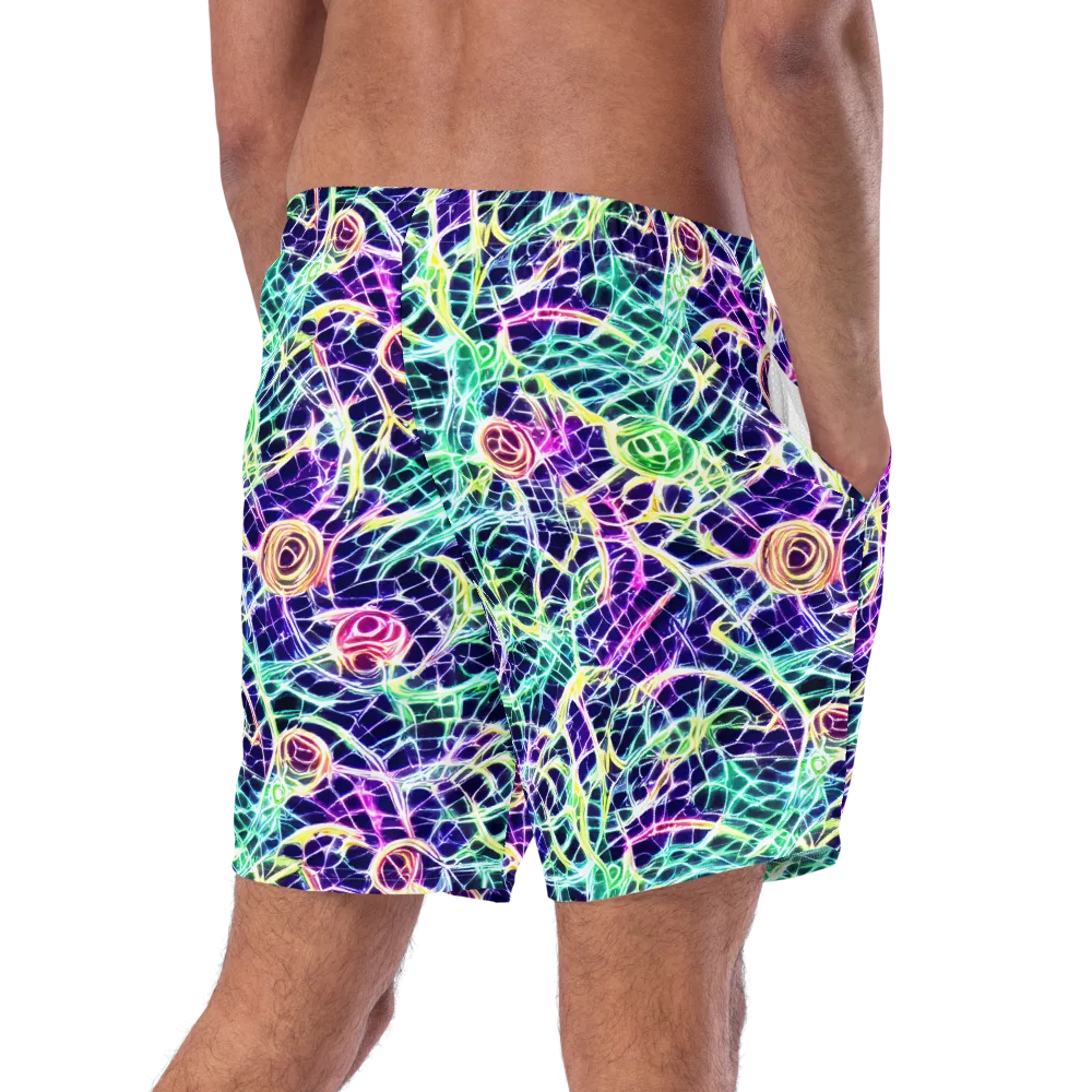 Ultraviolet Network on Swim Trunks — Right Back