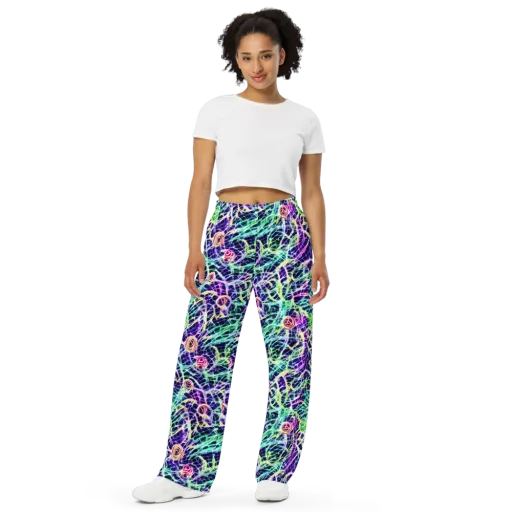 Ultraviolet Network on a Wide-Leg Pants