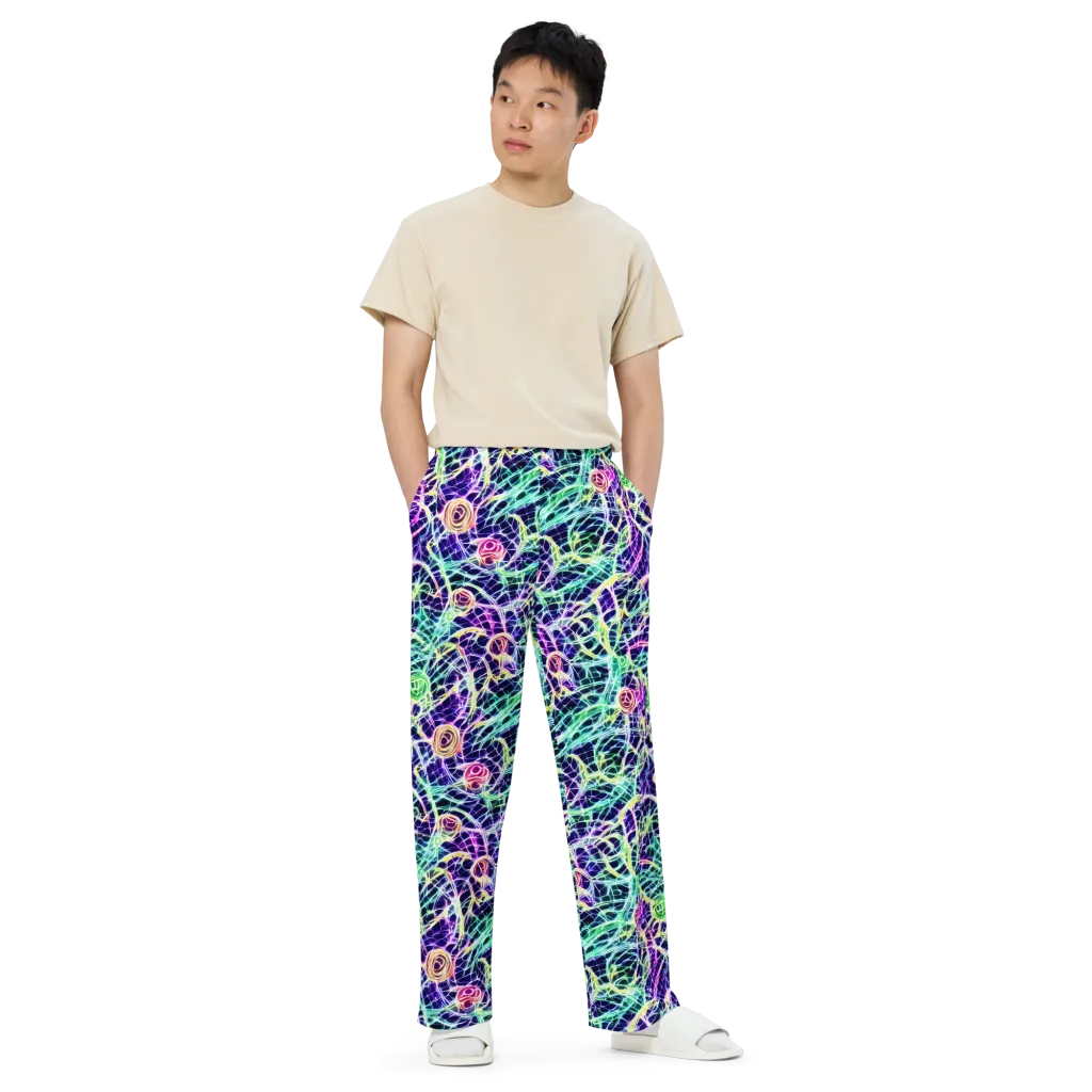 Ultraviolet Network on Wide-Leg Pants — Front