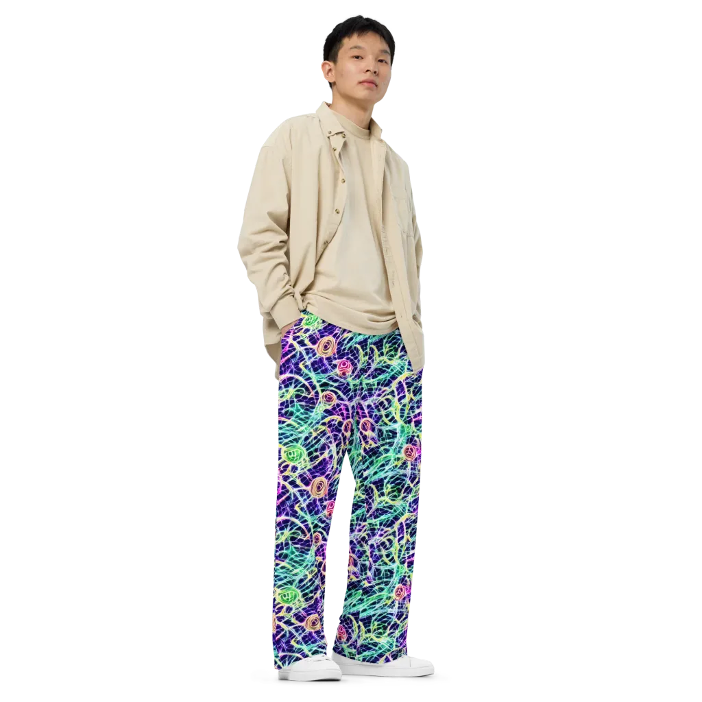Ultraviolet Network on Wide-Leg Pants — Right Front