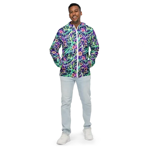 Ultraviolet Network on a Men's Windbreaker