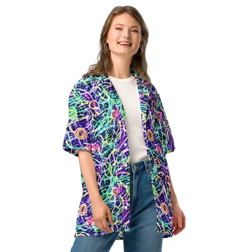 Ultraviolet Network on Button Shirt — Front