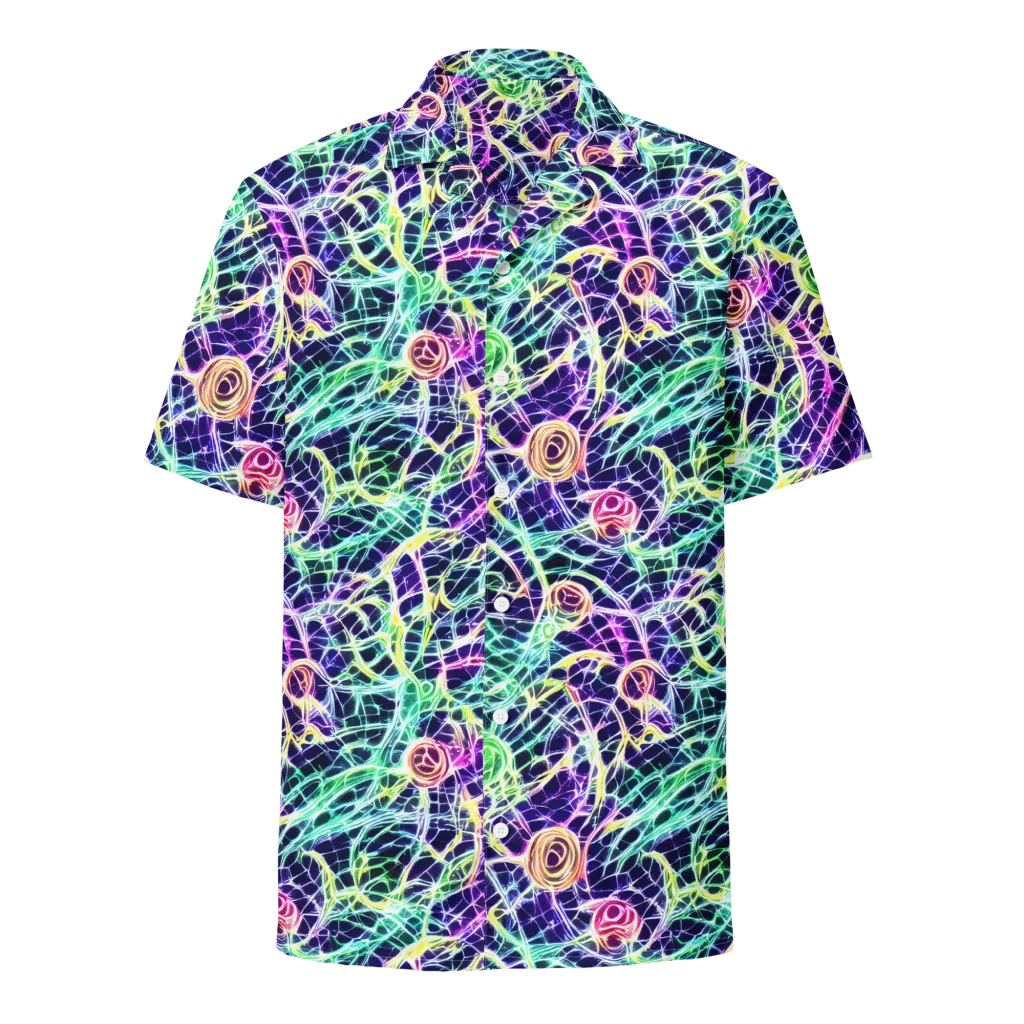 Ultraviolet Network on Button Shirt — Front