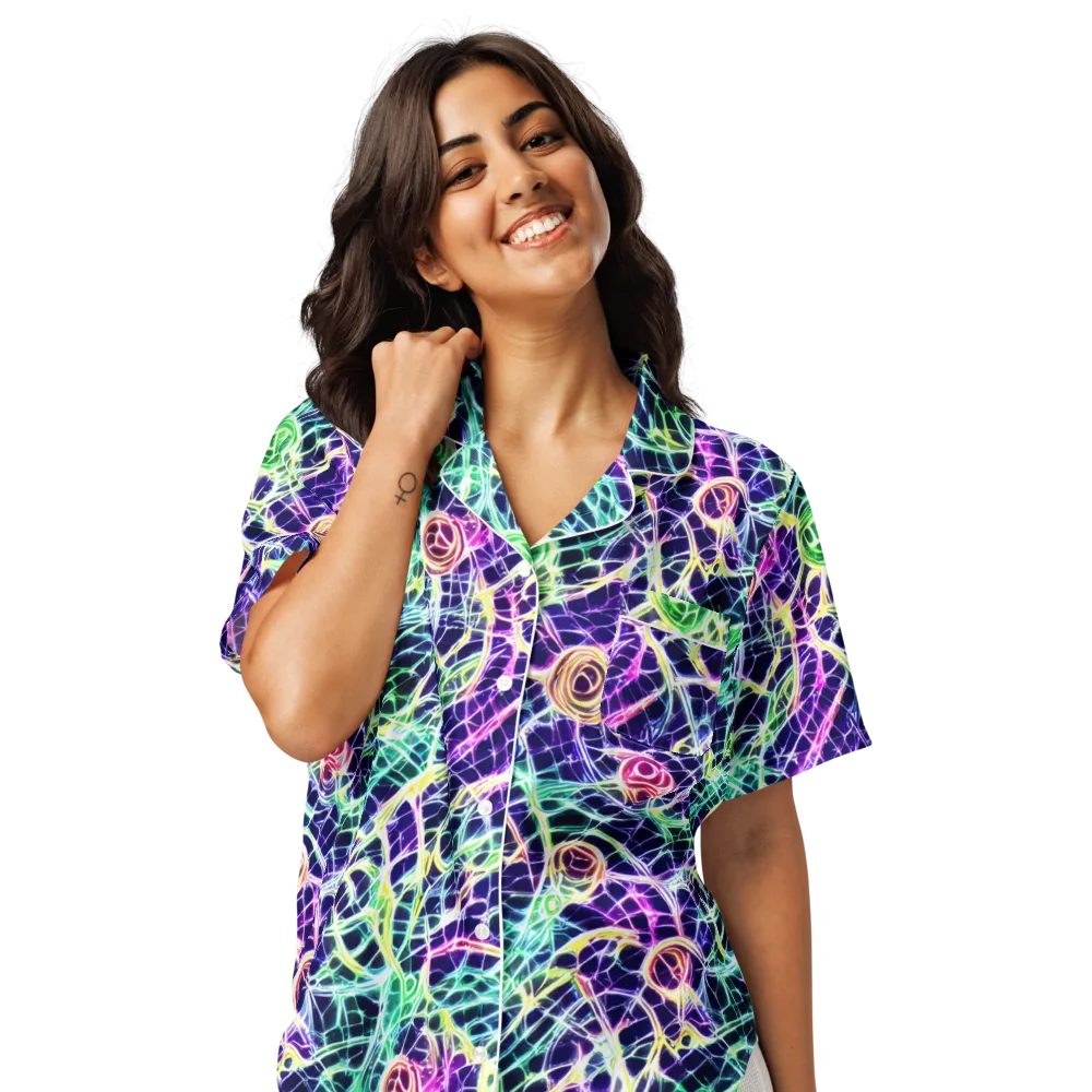 Ultraviolet Network on Women's Short Sleeve Pajama Top — Front