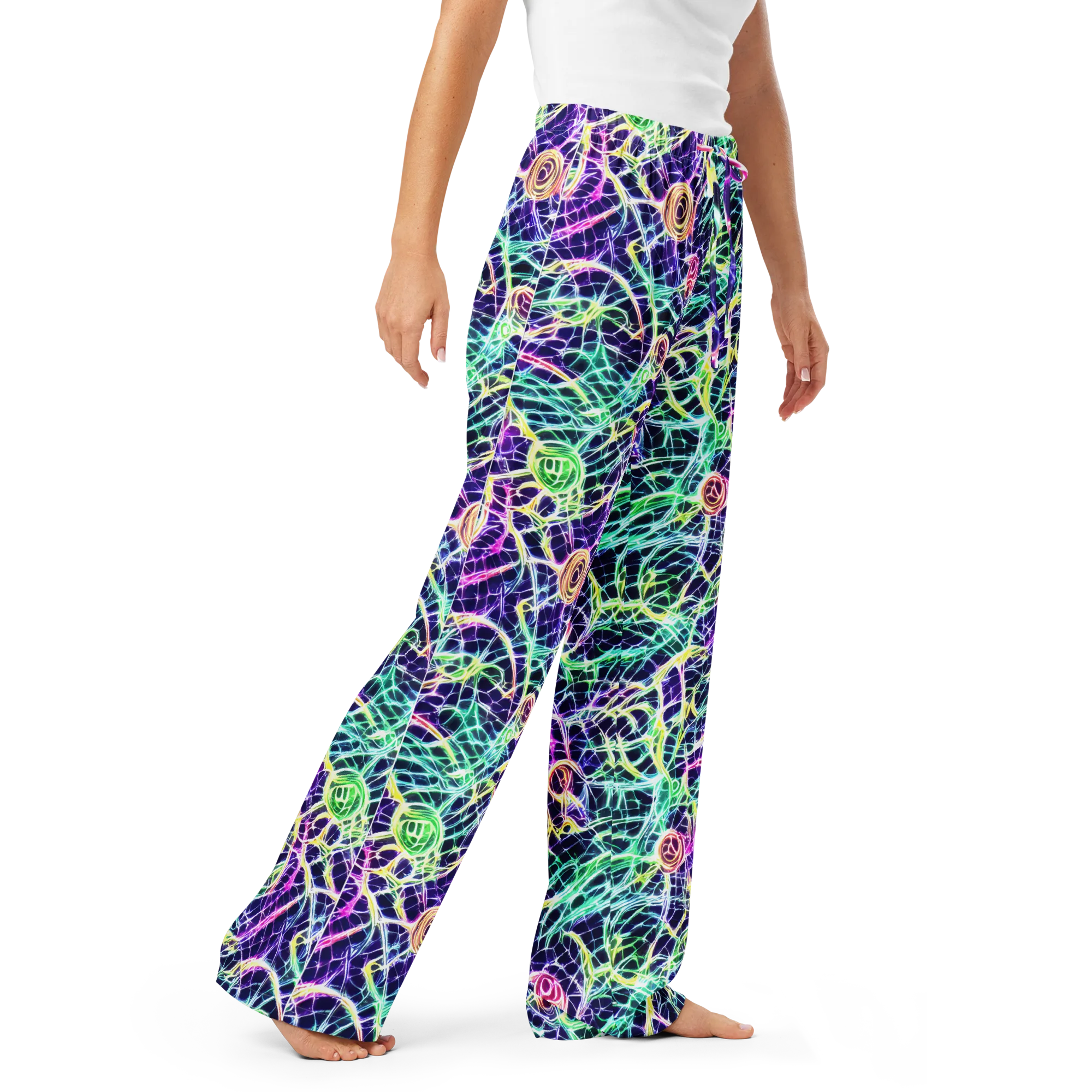 Ultraviolet Network on Women's Pajama Pants — Right Front