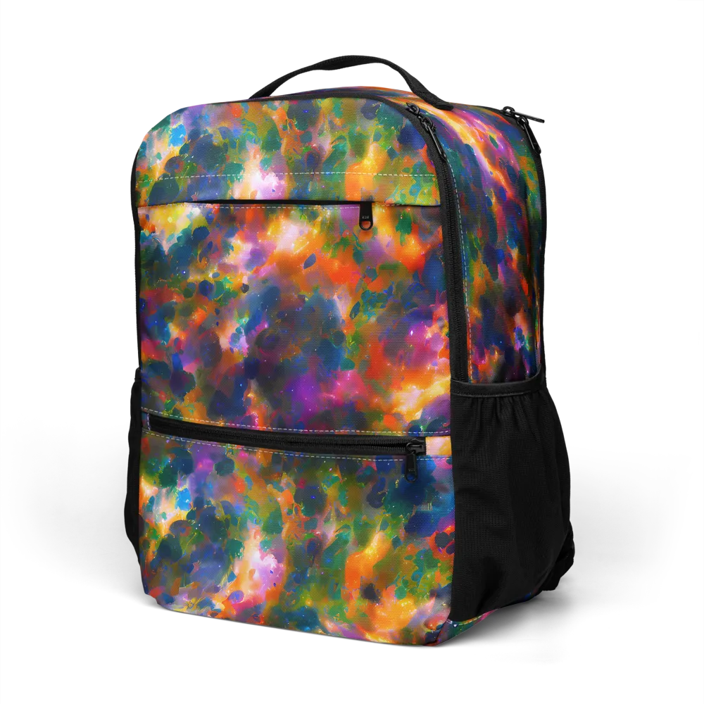 Cosmic Paintfall on Utility Backpack — Left Front