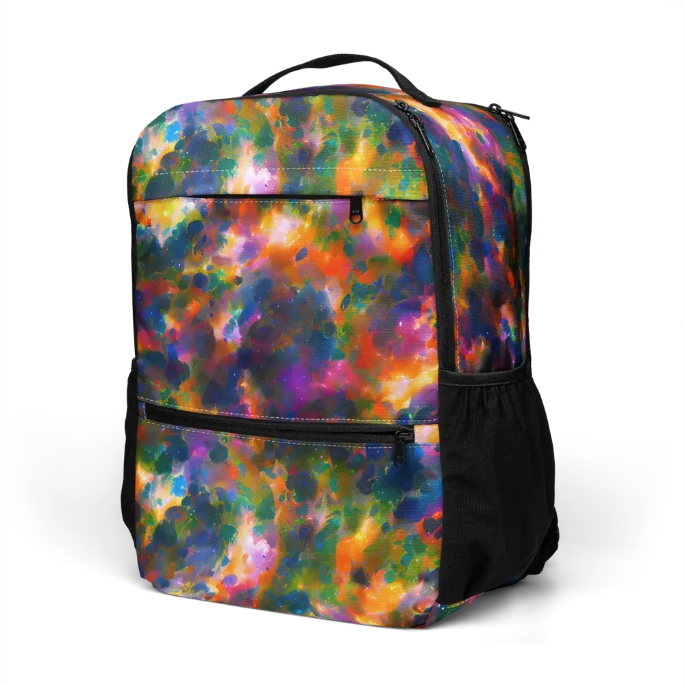 Cosmic Paintfall on Utility Backpack — Left Front