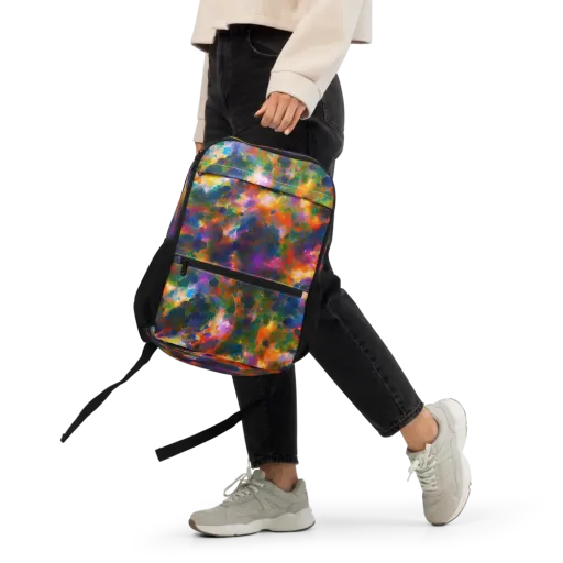 Cosmic Paintfall on a Utility Backpack