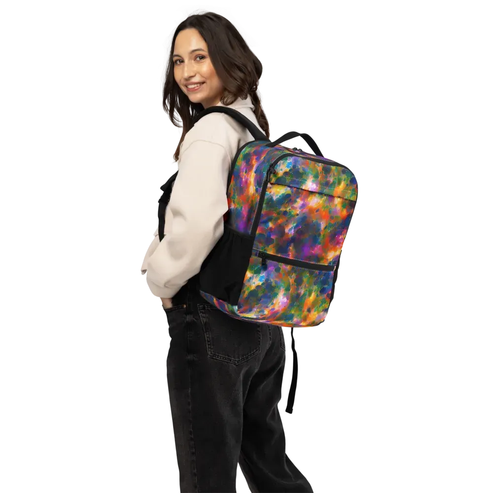 Cosmic Paintfall on Utility Backpack — Back