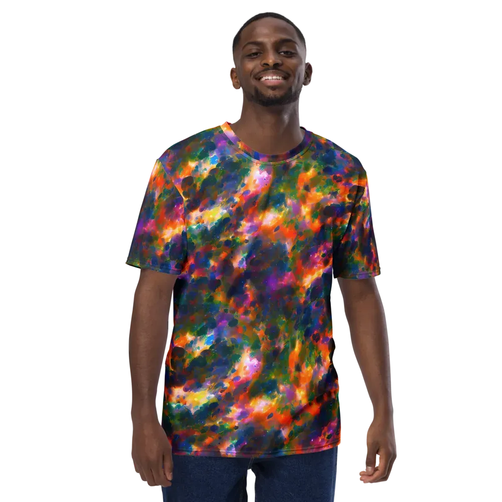 Cosmic Paintfall on Men's Crew Neck T-Shirt — Front
