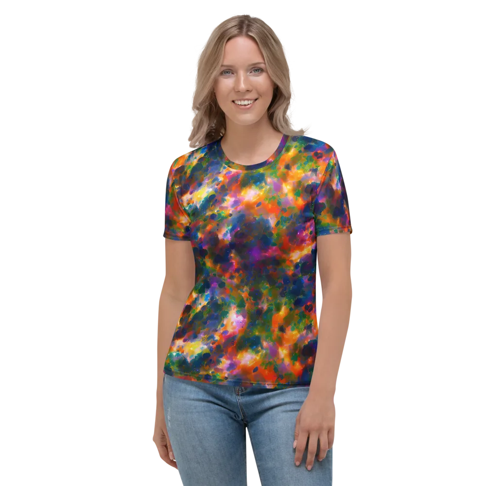 Cosmic Paintfall on Women's Crew Neck T-Shirt — Front