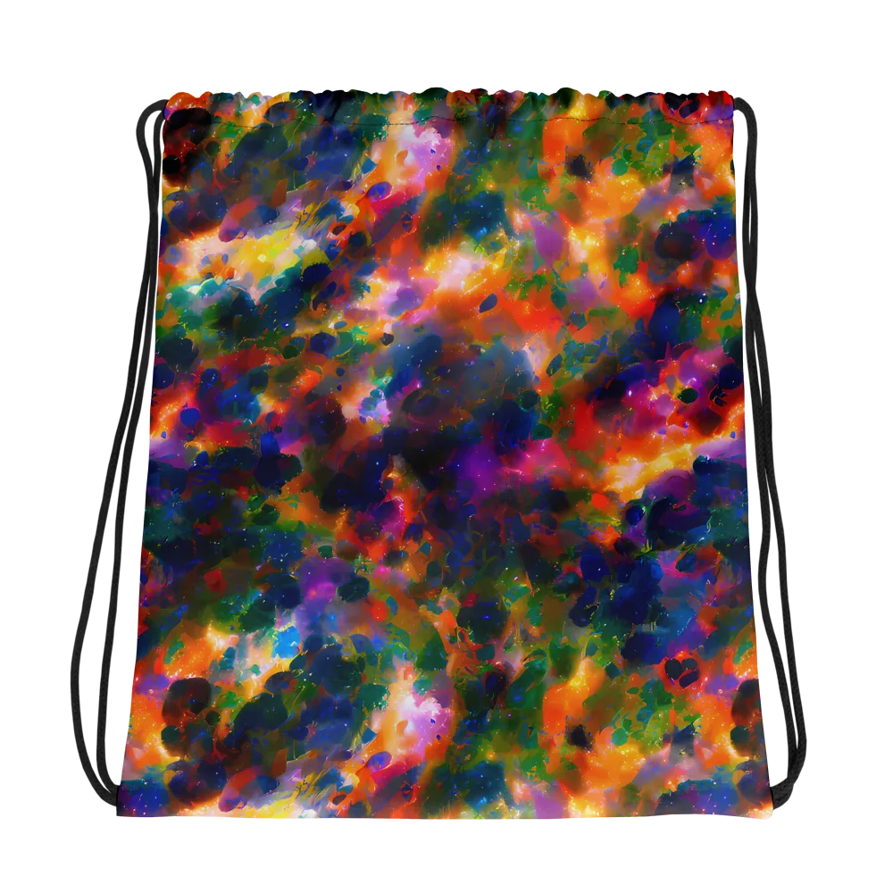 Cosmic Paintfall on Drawstring Bag — Photo