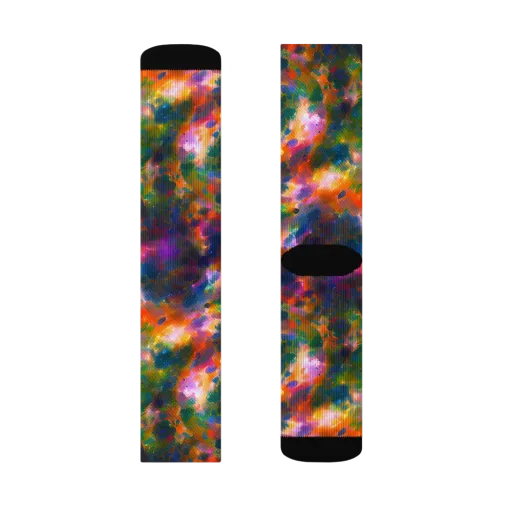 Cosmic Paintfall on a Socks
