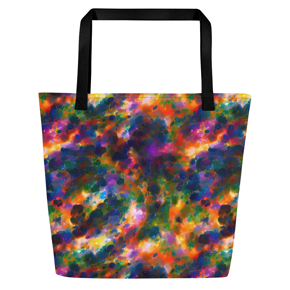 Cosmic Paintfall on Large Tote Bag W/ Pocket — Front