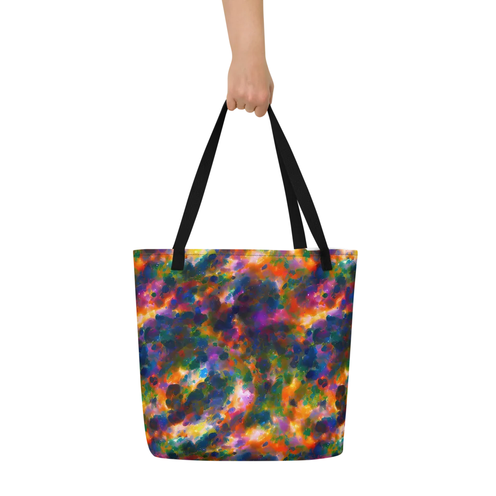 Cosmic Paintfall on Large Tote Bag W/ Pocket — Front