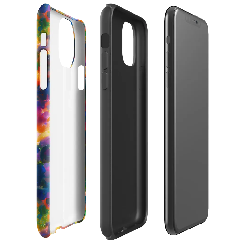 Cosmic Paintfall on Tough Case for iPhone® — Right