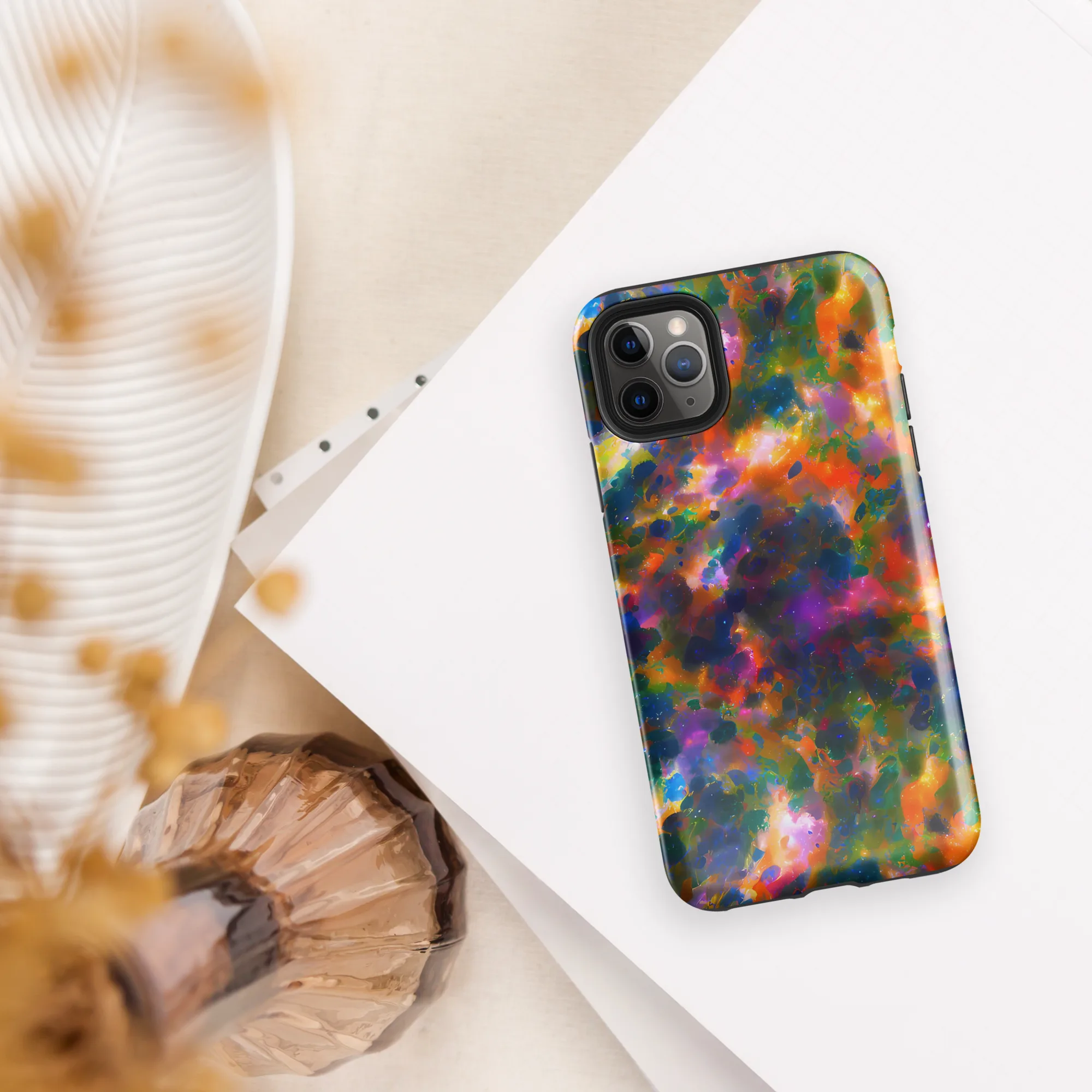 Cosmic Paintfall on Tough Case for iPhone® — Front