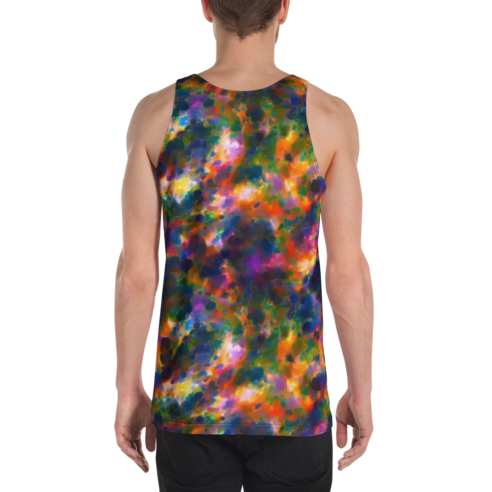 Cosmic Paintfall on Men's Tank Top — Back