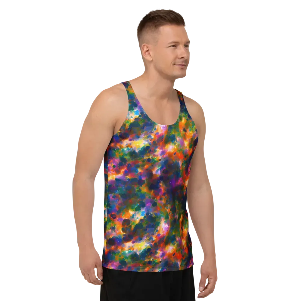 Cosmic Paintfall on Men's Tank Top — Right Front