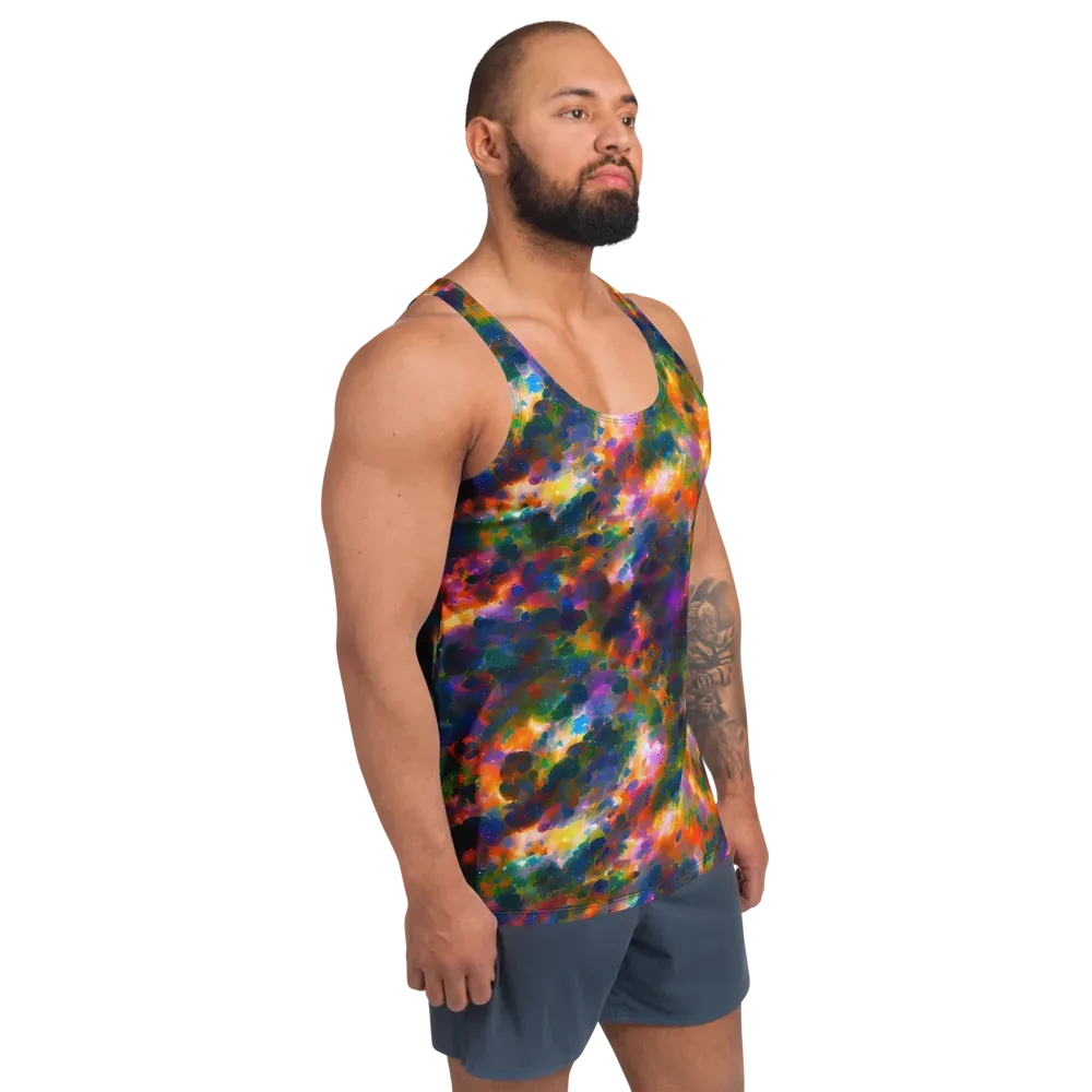 Cosmic Paintfall on Men's Tank Top — Right Front