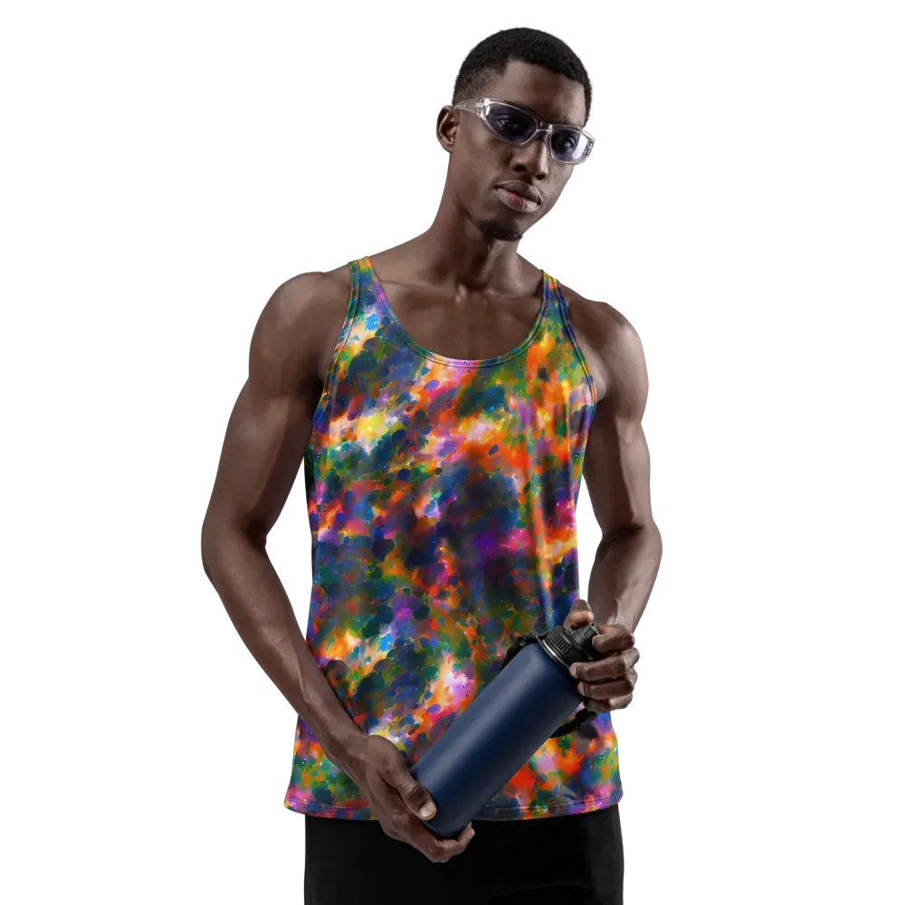 Cosmic Paintfall on Men's Tank Top — Front
