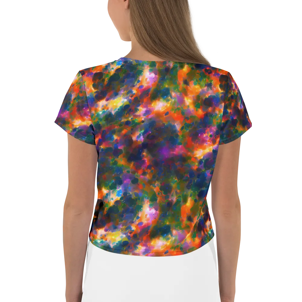 Cosmic Paintfall on Crop Tee — Back