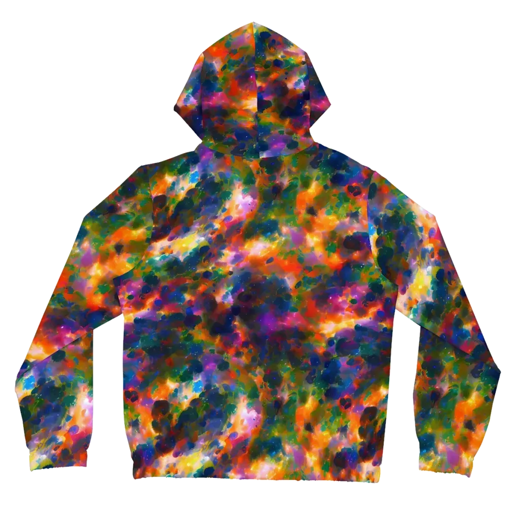 Cosmic Paintfall on Women's Full-Zip Hoodie — Back