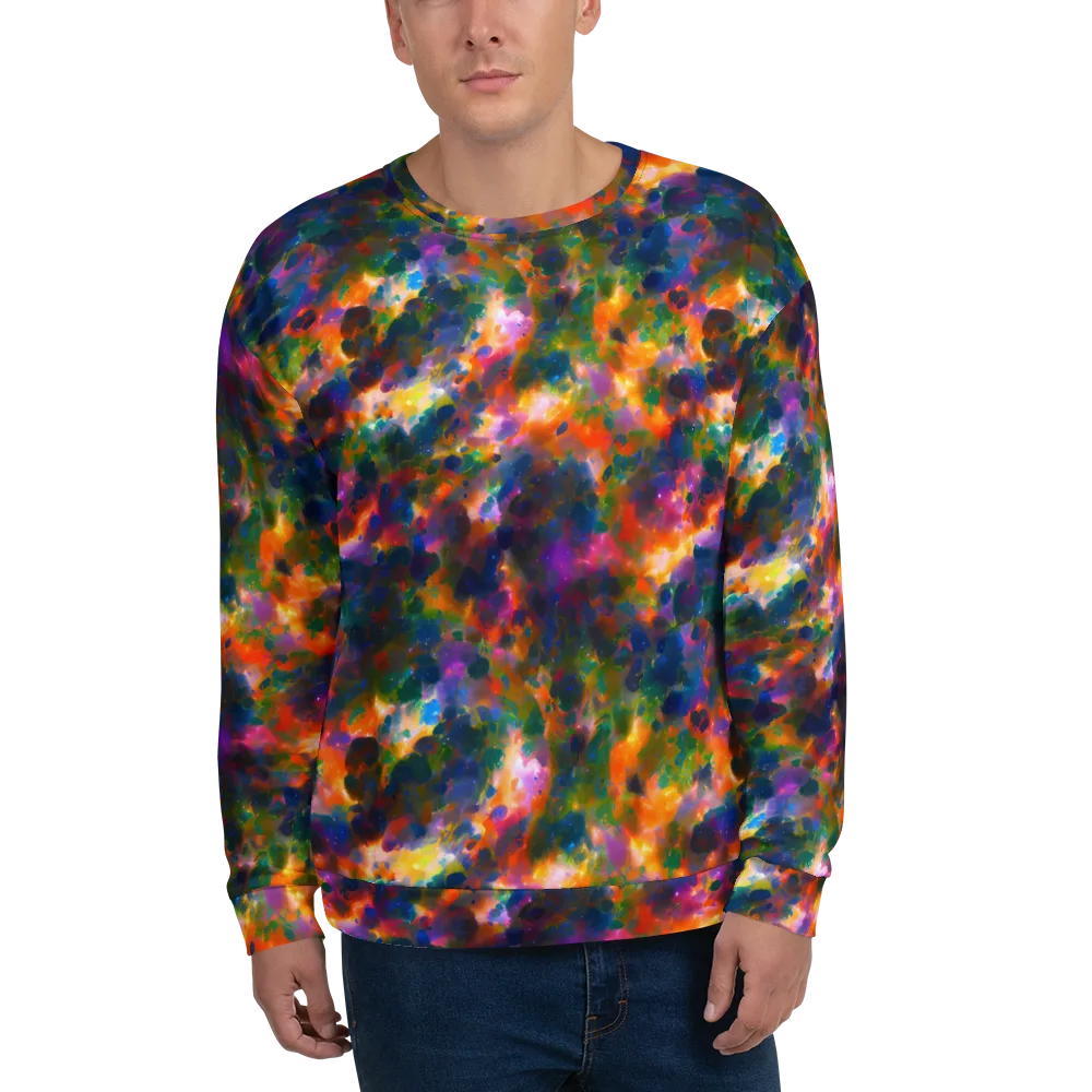 Cosmic Paintfall on Sweatshirt — Front