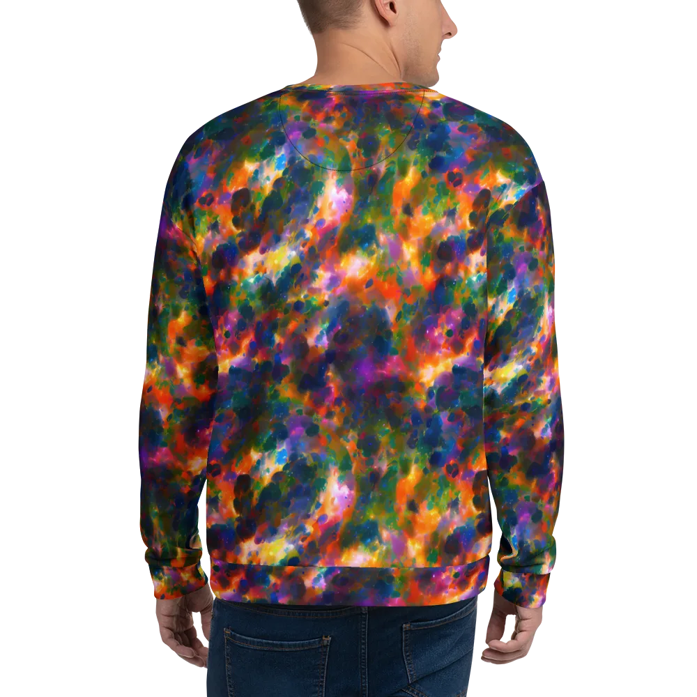Cosmic Paintfall on Sweatshirt — Back