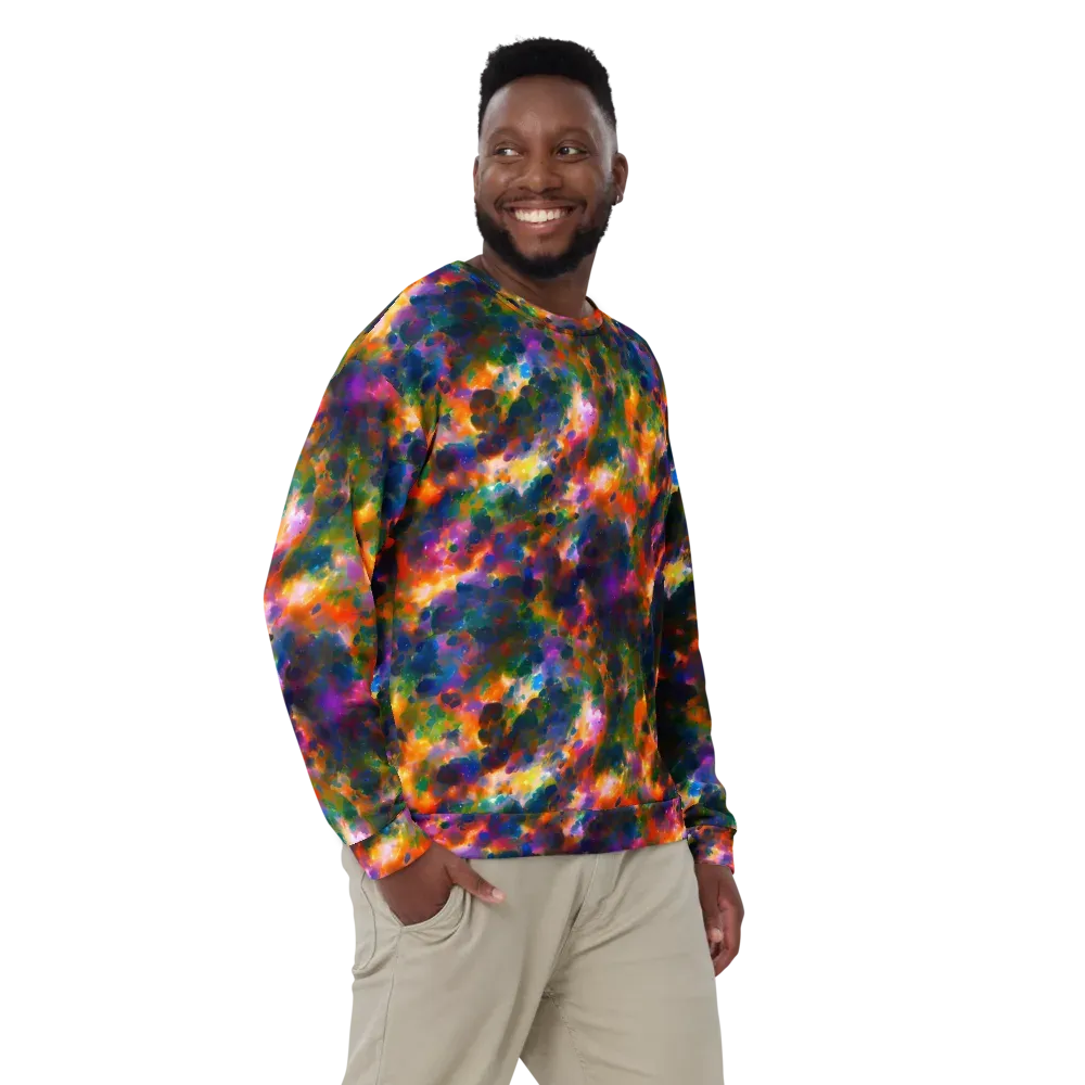 Cosmic Paintfall on Sweatshirt — Front