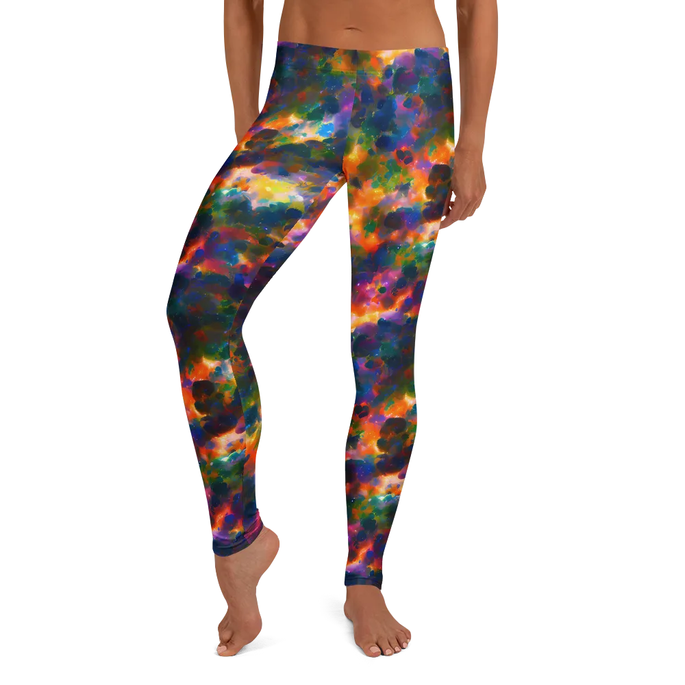 Cosmic Paintfall on Leggings — Front