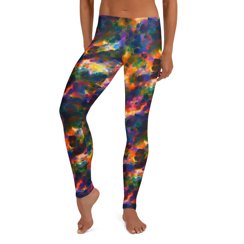 Cosmic Paintfall on Leggings — Front