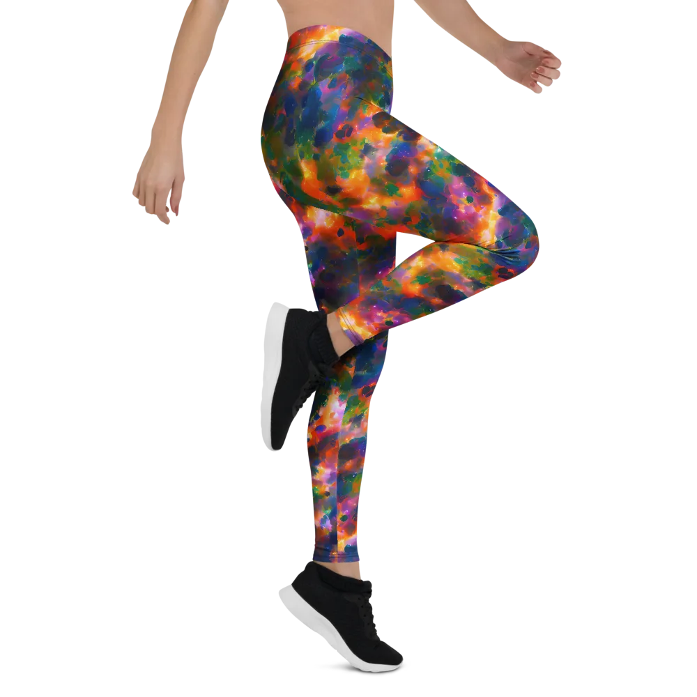 Cosmic Paintfall on Leggings — Right