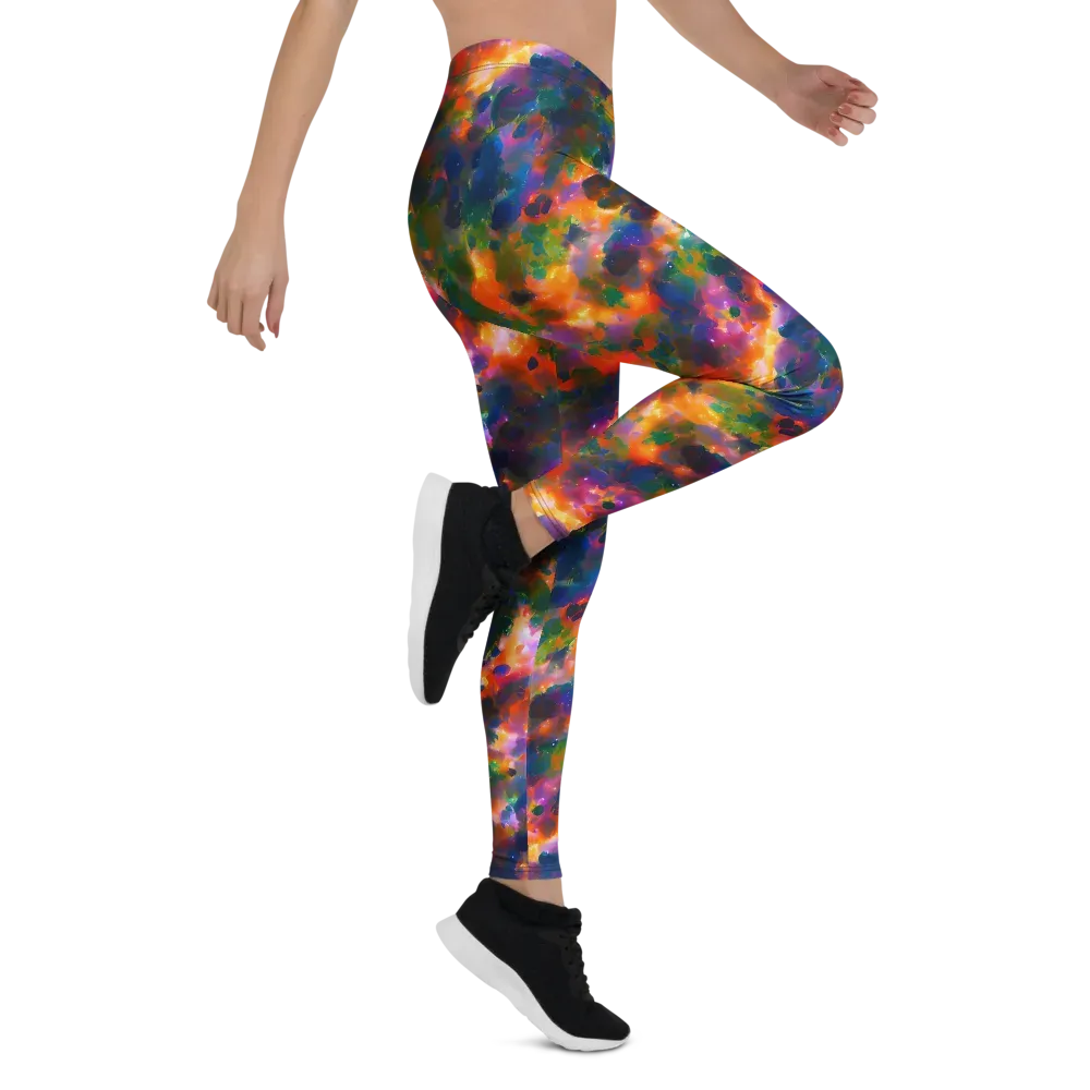 Cosmic Paintfall on Leggings — Right
